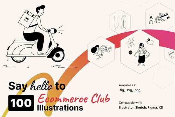Ecommerce Club Illustration Pack