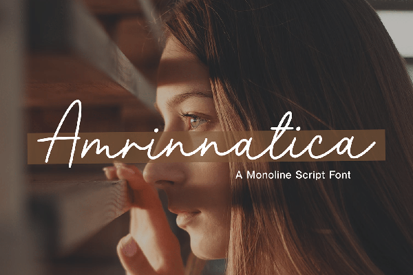 Amrinnatica - Monoline Script Font