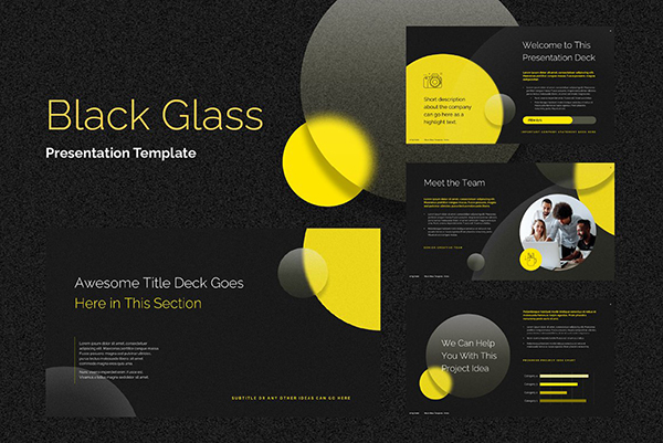 Black Glass Presentation Template