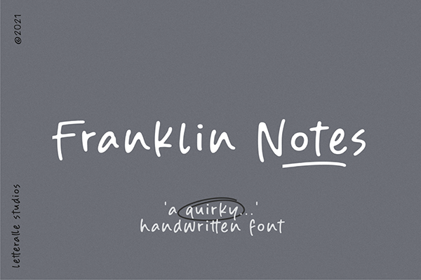 Franklin Notes Handwritten Font