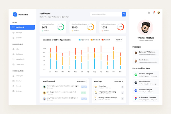 HR Management Dashboard Free Design Resources