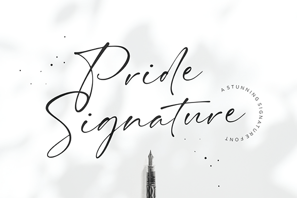 Pride Signature Script Font