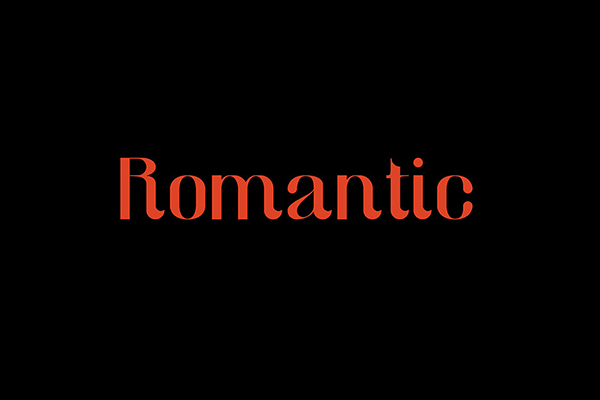 Romantic Display Font