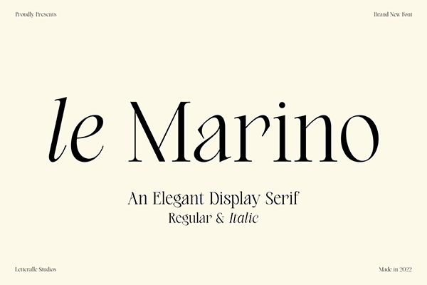 Le Marino Elegant Display Font