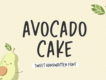 Avocado Cake Display Font