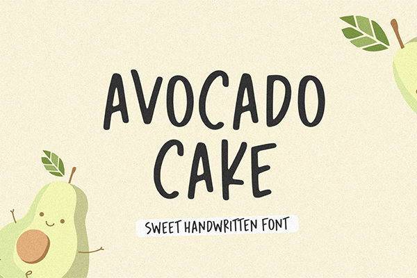 Avocado Cake Display Font