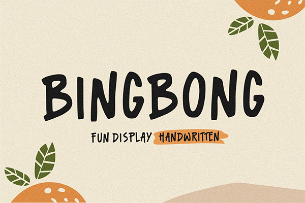 Bingbong Display Font