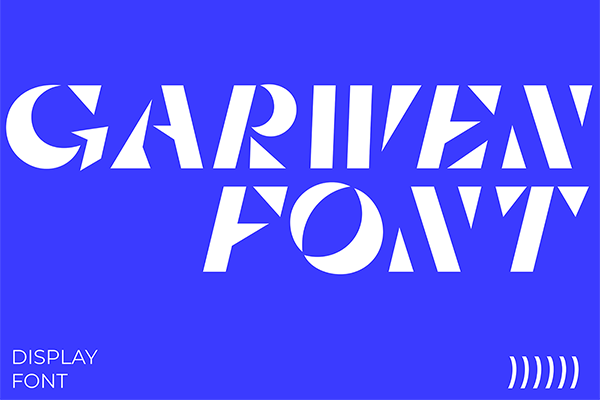 Garwen - Stencil Display Font