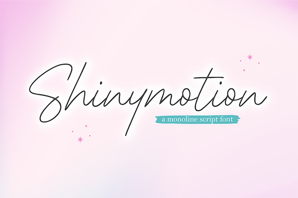 Shinymotion - Monoline Script Font