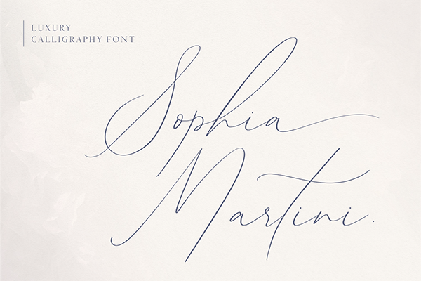 Sophia Martini Calligraphy Script