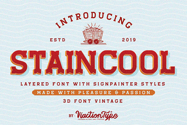 Staincool – Layered Font