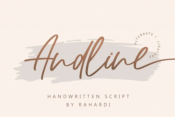 Andline Signature Font