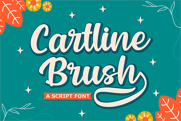 Cartline Brush Font
