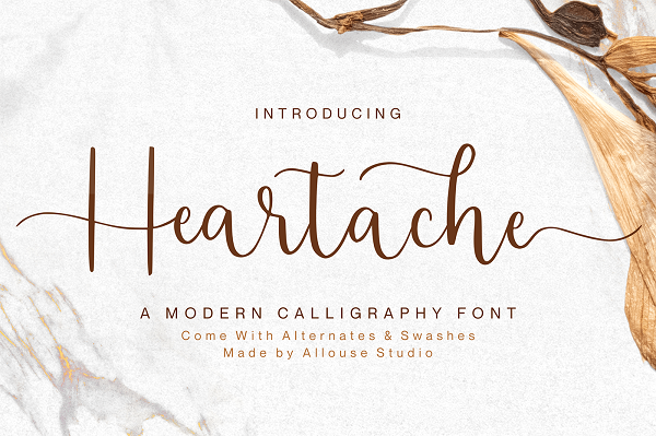 Heartache Modern Calligraphy