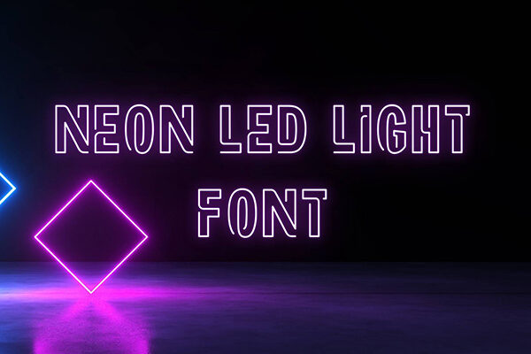 Neon LED Light Font