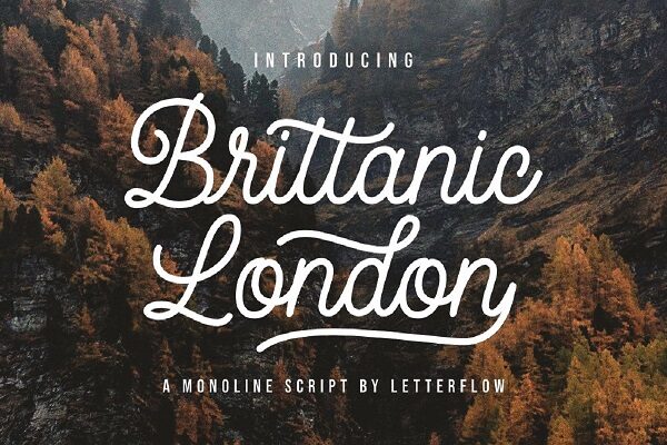 Brittanic London - Monoline Script