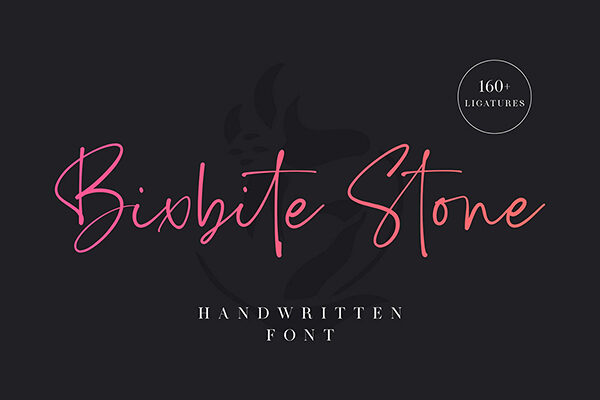 Bixbite Stone - Script Font