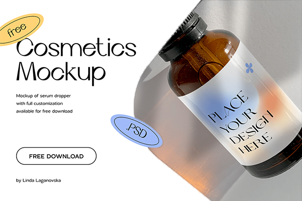 PSD Cosmetics Bottle Mockup