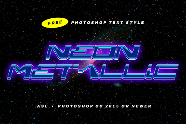 Neon Metallic - Photoshop Text Style