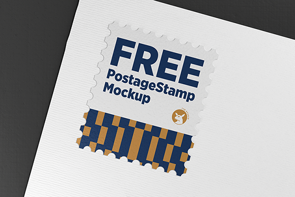 Free Postage Stamp Mockup (PSD)