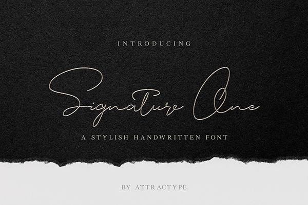 Signature One - Handwriting Font