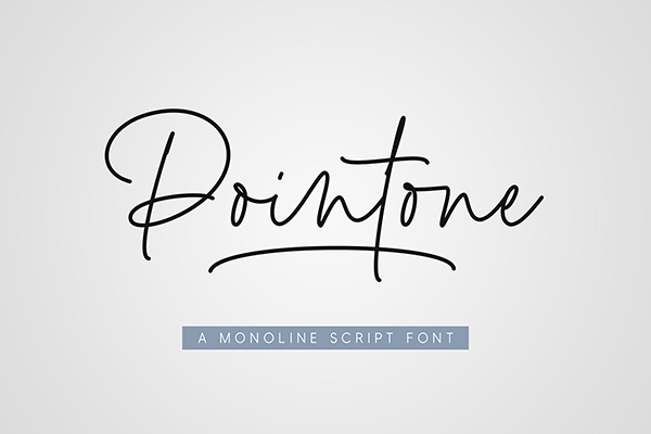 Pointone - Monoline Script Font
