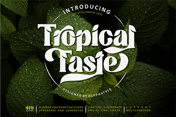 Tropical Taste - Display Font
