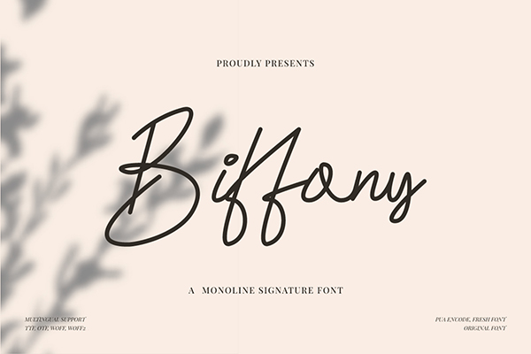 Biffany - Signature Font