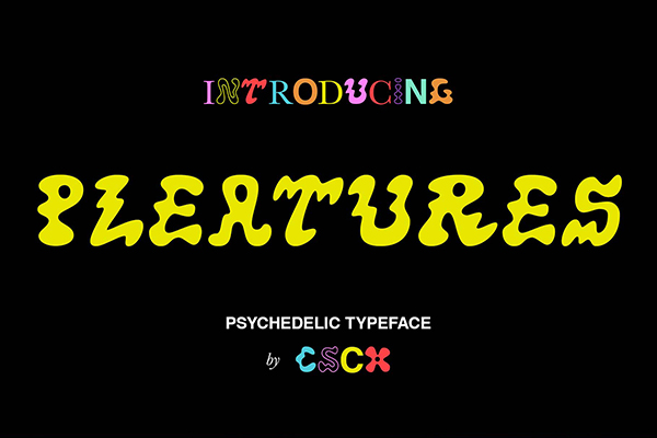 Pleatures – Psychedelic Typeface