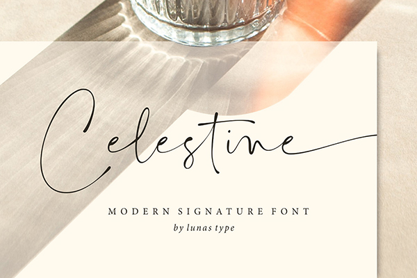 Celestine Modern Signature Font