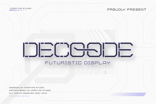 Decoode Futuristic Display Font