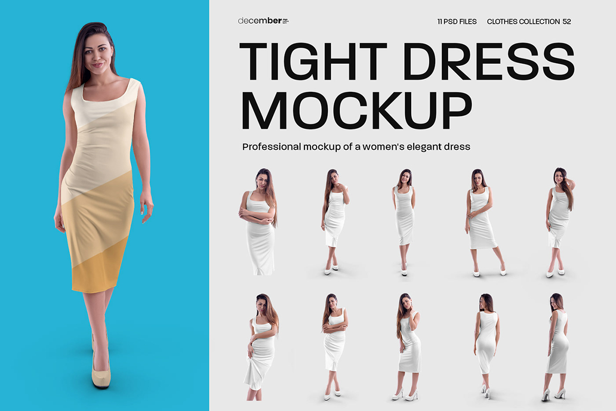 Women's Tight Dress Mockup – Free Design Resources