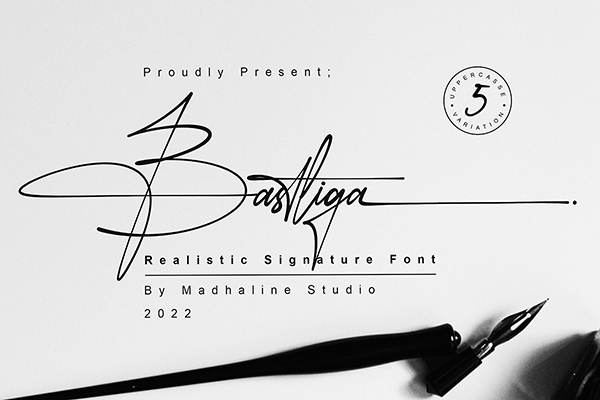 Bastliga Realistic Signature Font