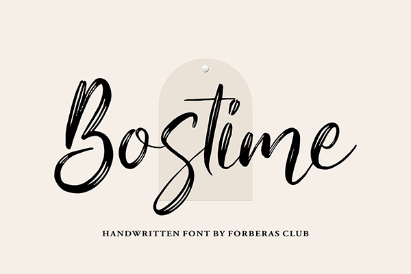 Bostime Modern Script Font