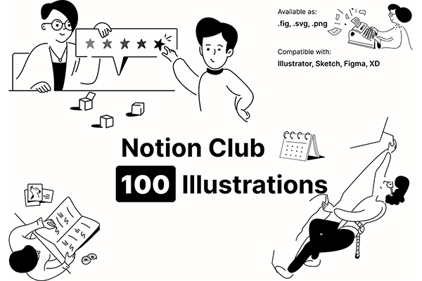 Notion Club Illustration Pack