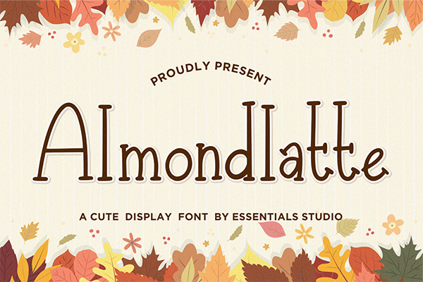 Almondlatte Display Font