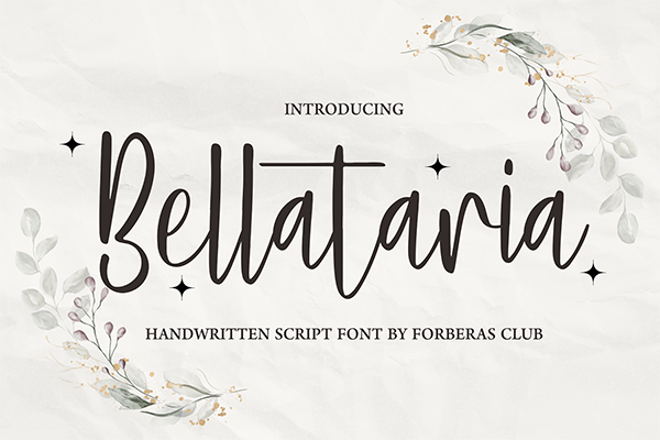 Bellataria Script Font