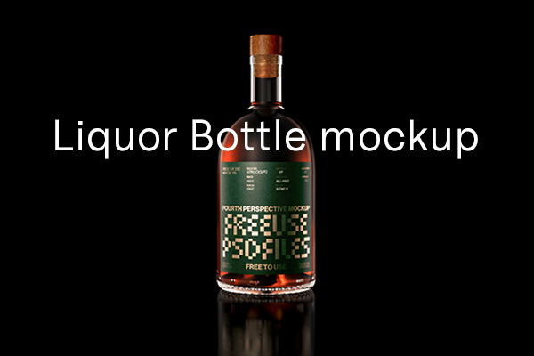 Premium Liquor Bottle Mockup