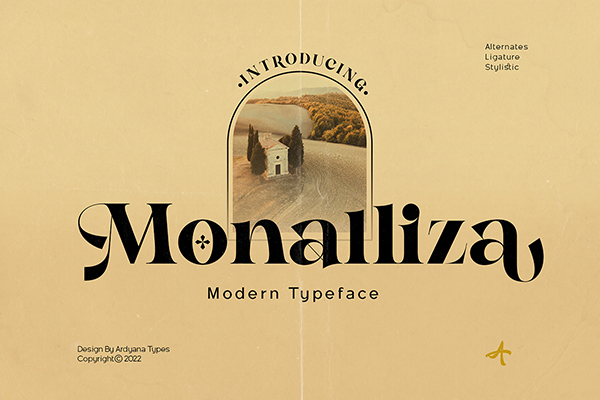 Monalliza Modern Typeface