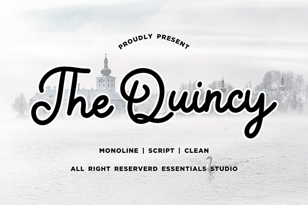 The Quincy Monoline Script
