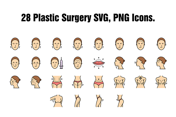 28 Plastic Surgery Icons