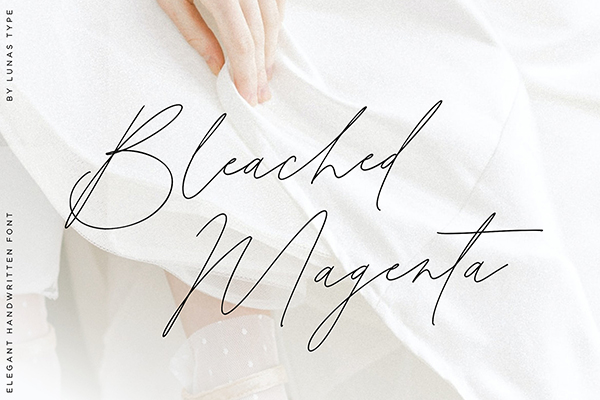 Bleached Magenta Font