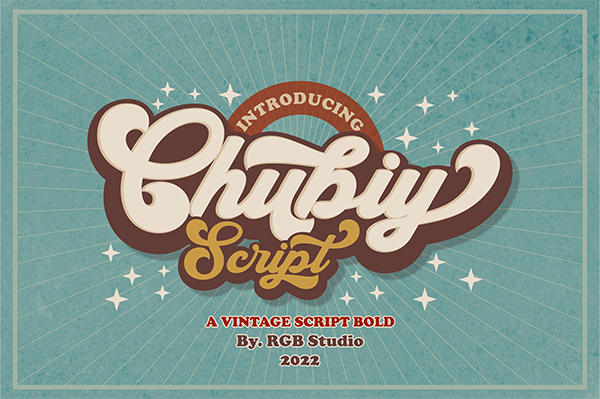 Chubiy - Retro Script Font