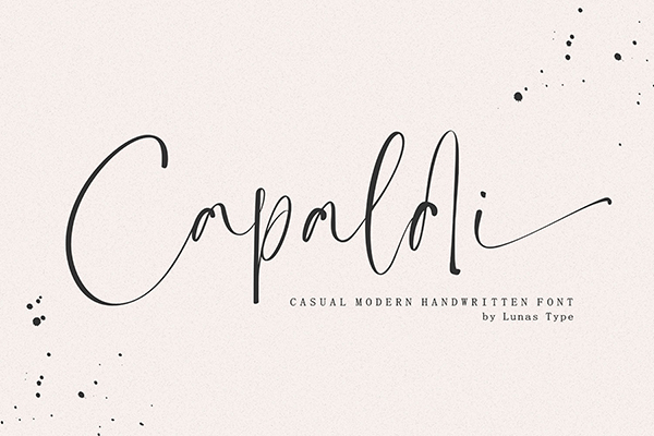Capaldi Modern Handwritten Font