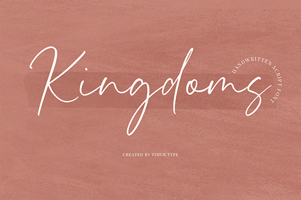 Kingdoms Handwritten Script Font