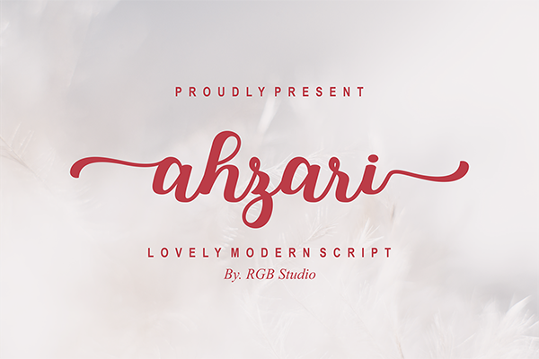 Ahzari - Lovely Script Font