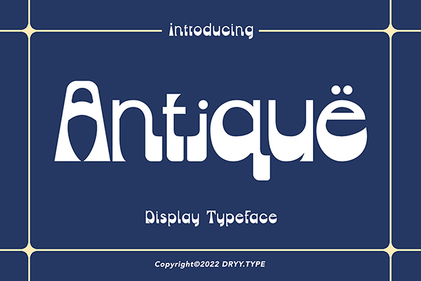 Antique - Unique Display Typeface