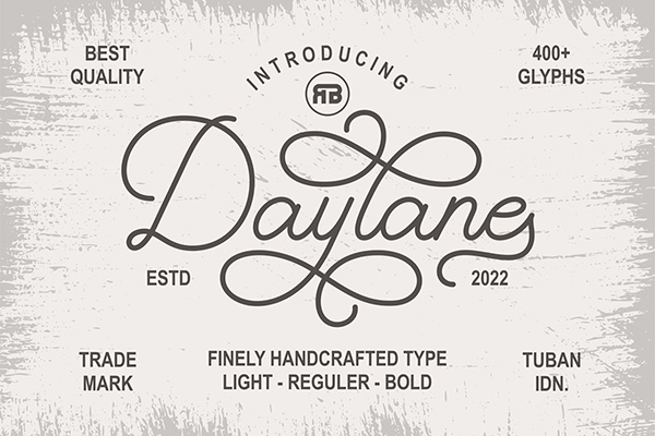 Daylane - Monoline Script Font