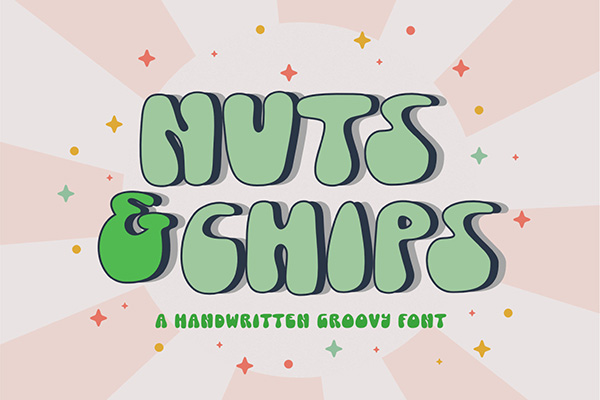 Nuts & Chips Groovy Font