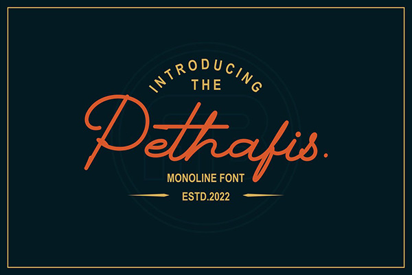 Pethafis - Monoline Signature Font